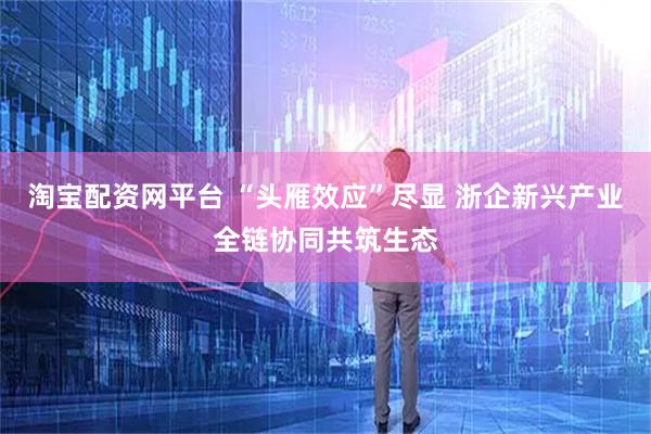 淘宝配资网平台 “头雁效应”尽显 浙企新兴产业全链协同共筑生态